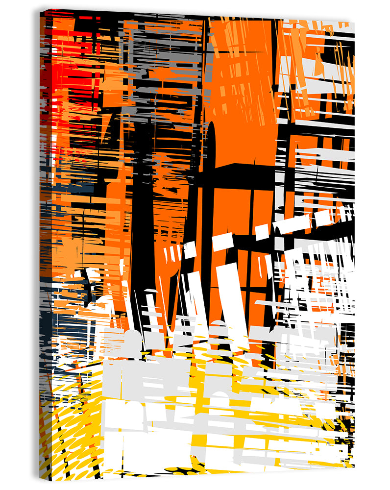 Urban Geometric Grunge Abstract Wall Art, canvas print, portrait