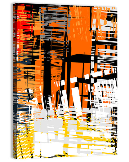 Urban Geometric Grunge Abstract Wall Art