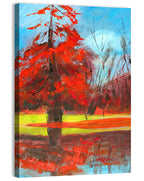 Autumn Reflection Tree Wall Art