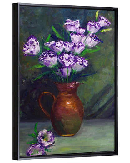 Balloon Flowers in Copper Pitcher Wall Art