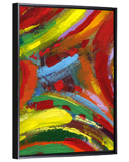 Energetic Acrylic Brushstrokes Wall Art