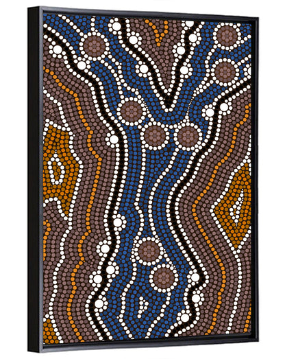 Symmetrical Aboriginal Dot Painting Wall Art