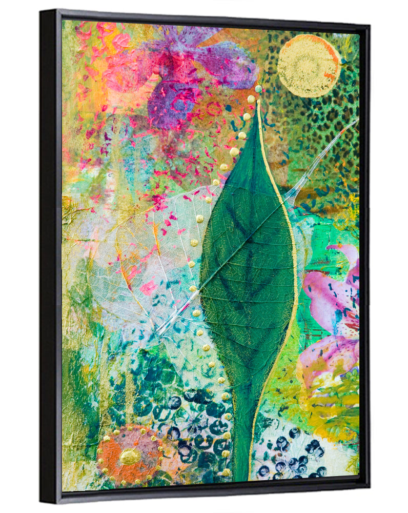 Green Leaf Botanical Collage Wall Art