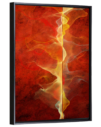 Grunge Red Energy Abstract Wall Art