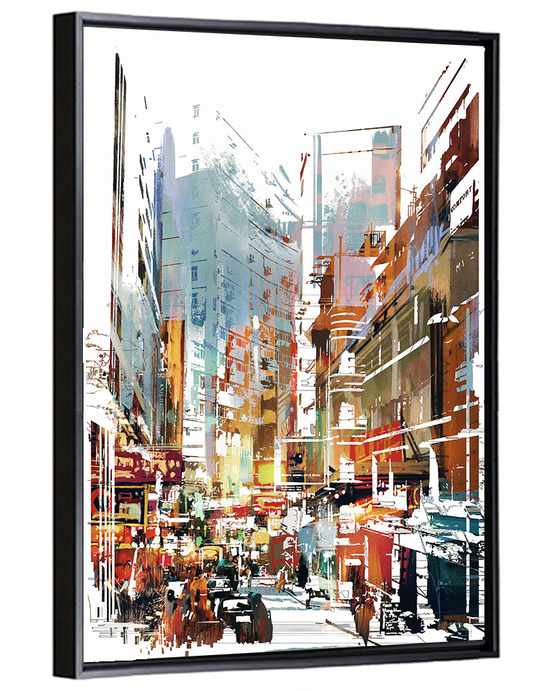 Upward Cityscape Abstract Wall Art