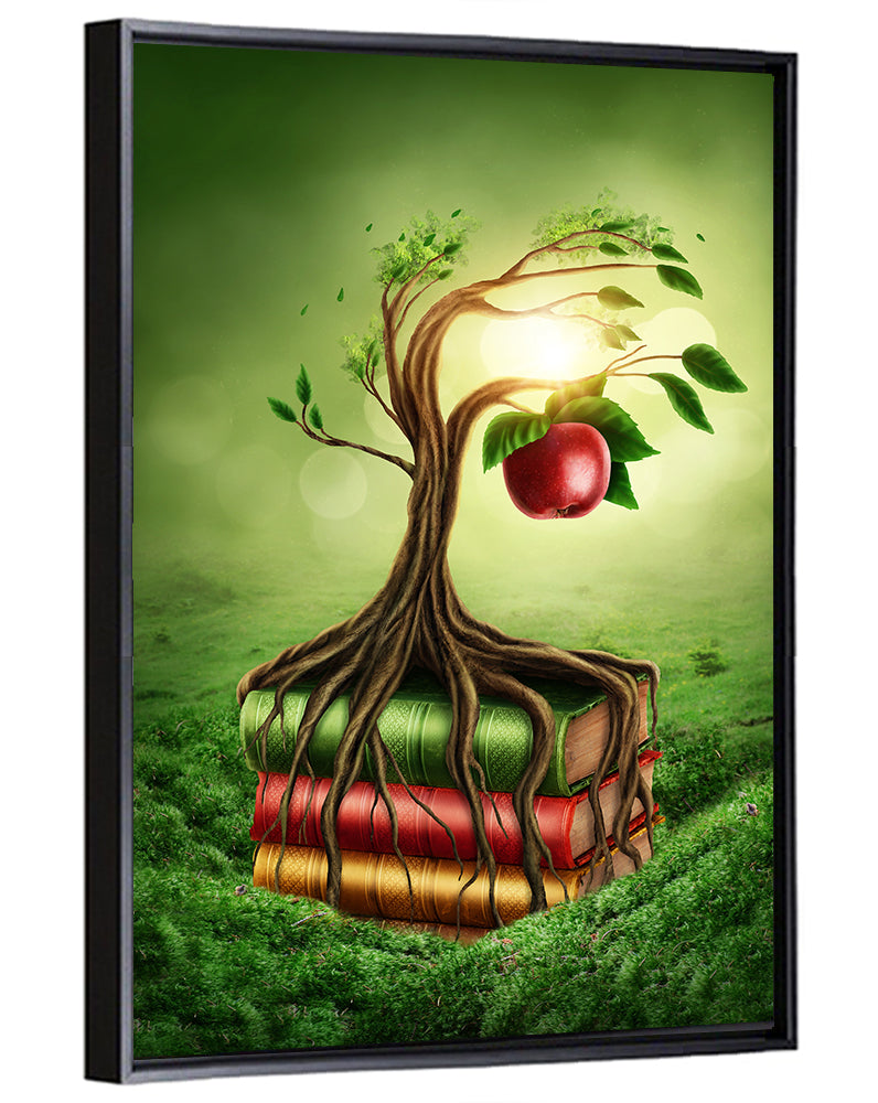 Knowledge Tree with Forbidden Fruit Wall Art