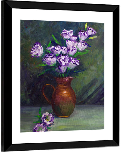 Balloon Flowers in Copper Pitcher Wall Art