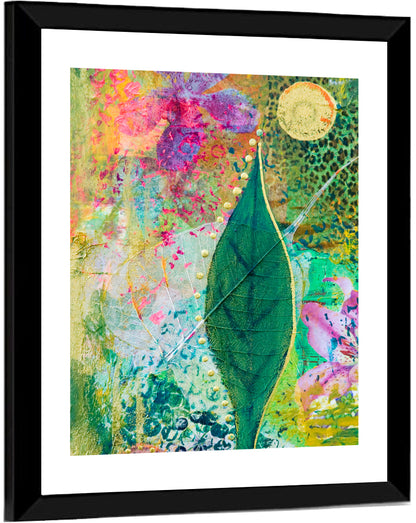 Green Leaf Botanical Collage Wall Art