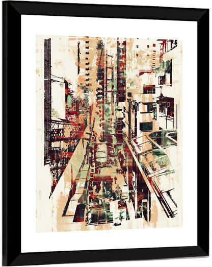 Moody City Corridor Abstract Wall Art