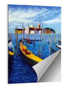 Venice Harbor with Gondolas Wall Art