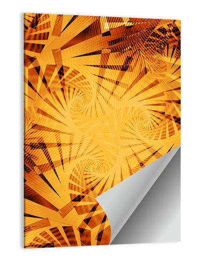 Golden Tiger Stripe Vortex Wall Art