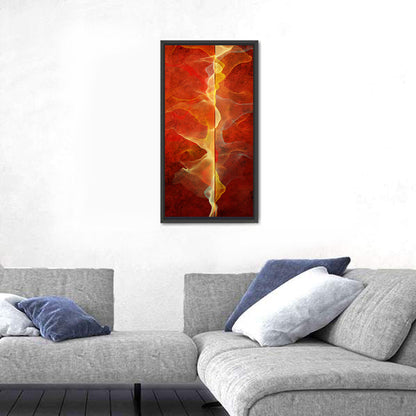 Grunge Red Energy Abstract Wall Art