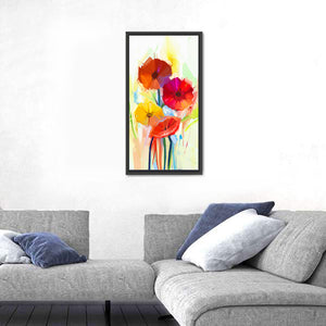 Gerbera Flowers Oil Painting Wall Art