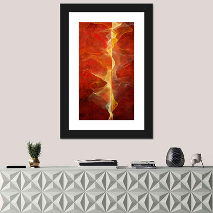 Grunge Red Energy Abstract Wall Art