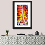 Eiffel Tower Palette Knife Painting Wall Art