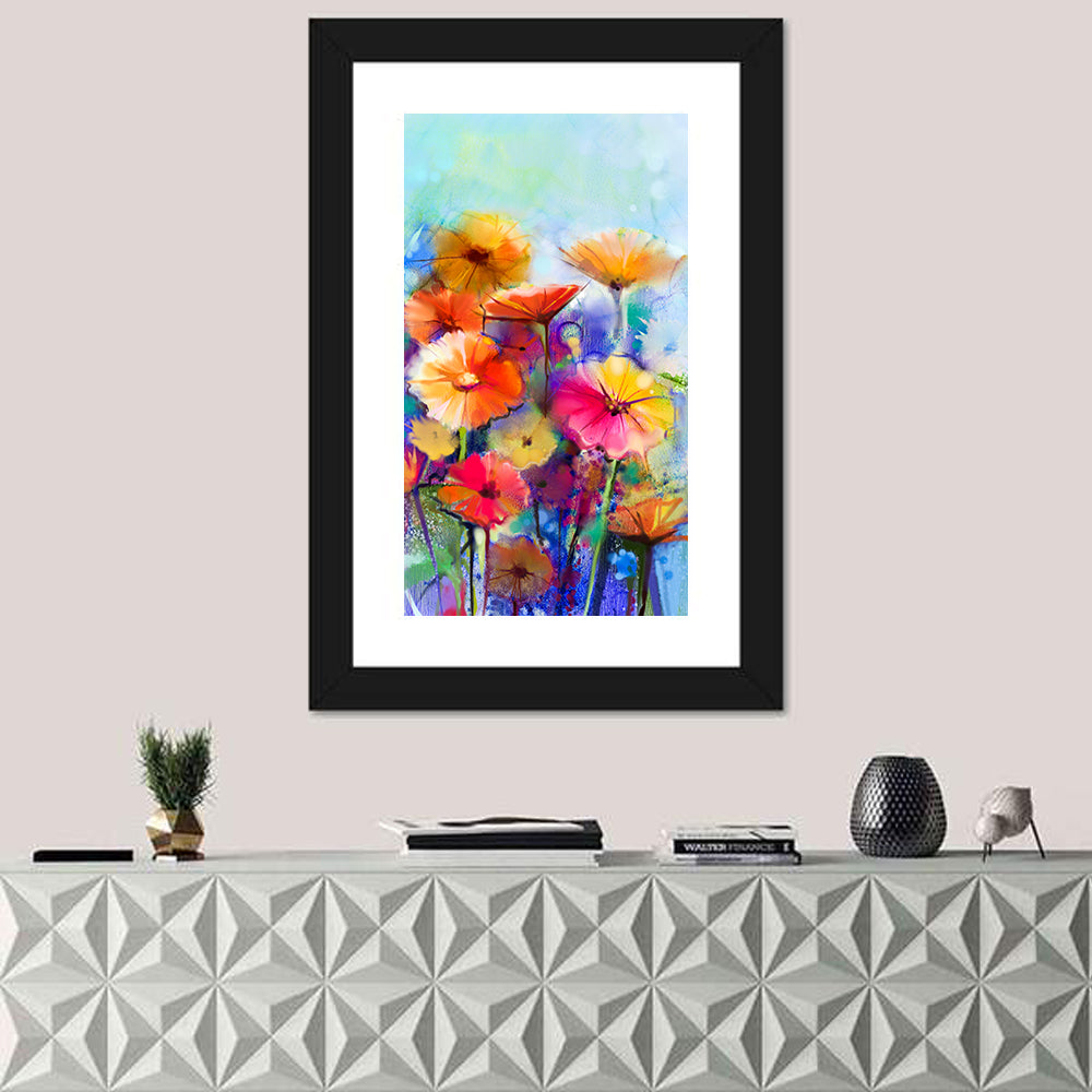 Vibrant Impressionist Flower Field Wall Art