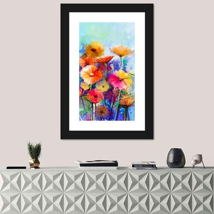 Vibrant Impressionist Flower Field Wall Art