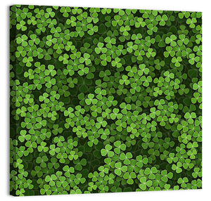 Green Shamrock Illustration Wall Art