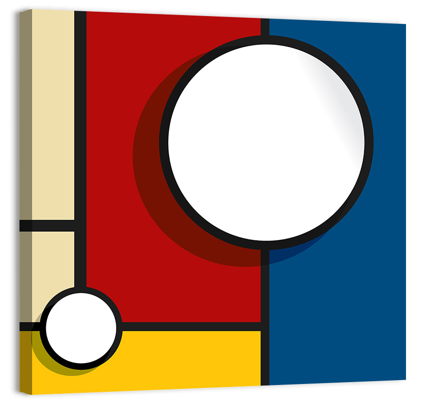 Bubble Grid Geometric Design Wall Art, canvas print, square