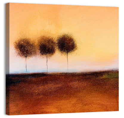 Three Trees at Dusk Wall Art