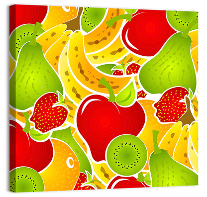 Healthy Fruit Pattern Wall Art