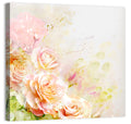 Romantic Watercolor Rose Cluster Wall Art