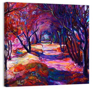 Autumn Forest Oil Painting Wall Art