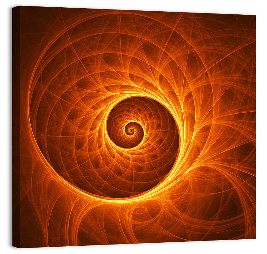 Glowing Spiral Vortex Wall Art