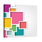 3d Layered Square Composition Wall Art