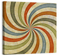 Retro Spiral Sunburst Wall Art
