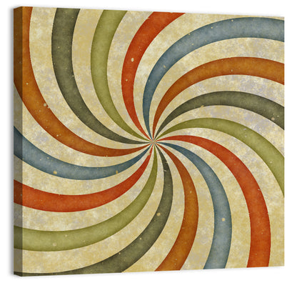 Retro Spiral Sunburst Wall Art
