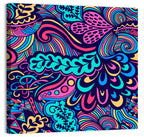 Playful Floral Seamless Pattern Wall Art