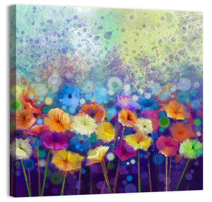 Watercolor Floral Abstract Wall Art