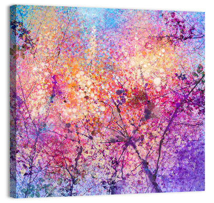 Cherry Blossom Canopy Illustration Wall Art