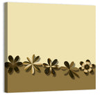 Brown Stylized Flowers Wall Art