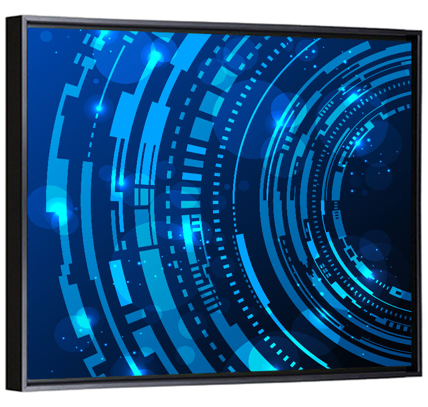 Concentric Technology Rings Wall Art
