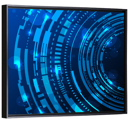 Concentric Technology Rings Wall Art