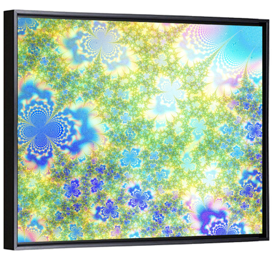 Spring Summer Fractal Bloom Wall Art