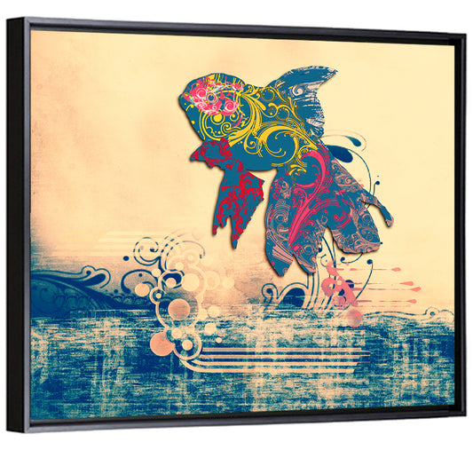 Ornamental Goldfish Illustration Wall Art