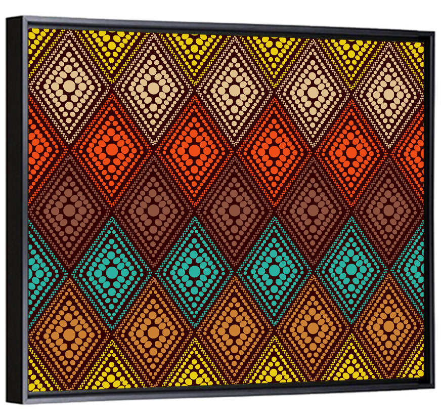 Diamond Dot Geometric Pattern Wall Art