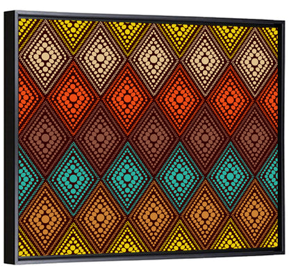 Diamond Dot Geometric Pattern Wall Art