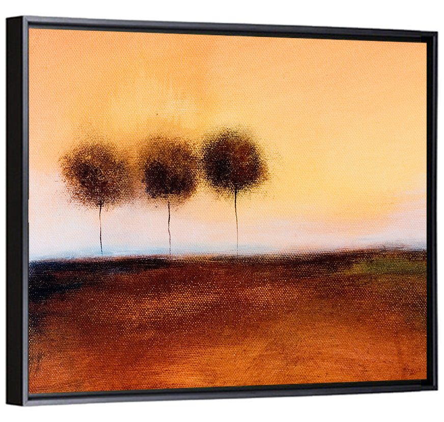 Three Trees at Dusk Wall Art