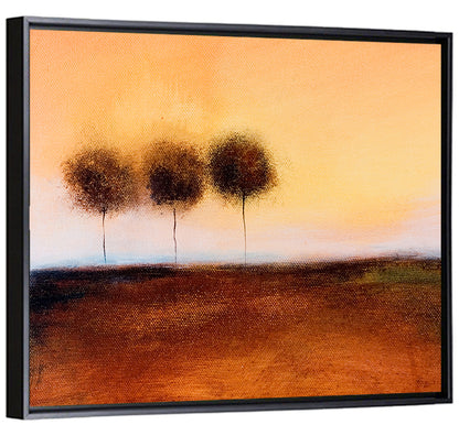 Three Trees at Dusk Wall Art