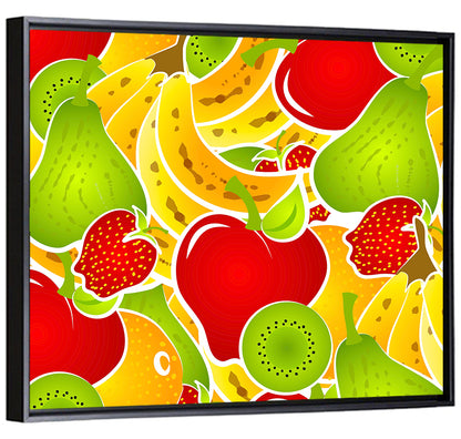 Healthy Fruit Pattern Wall Art