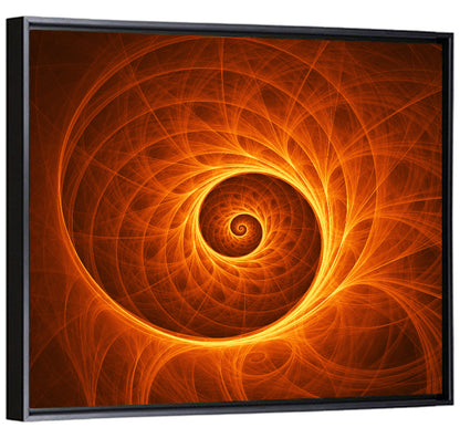 Glowing Spiral Vortex Wall Art