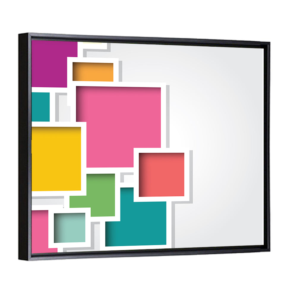 3d Layered Square Composition Wall Art