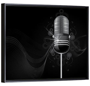 Studio Mic Illustration Wall Art