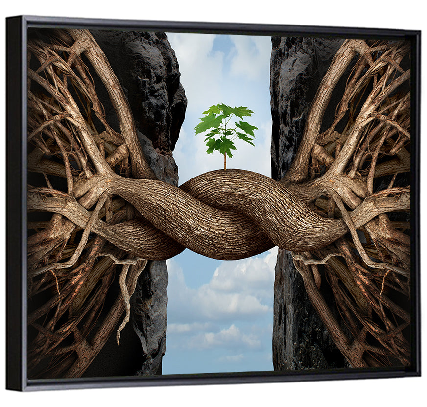 Braided Roots with Sapling Wall Art
