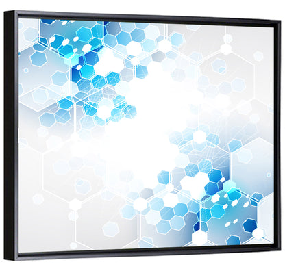 Futuristic Hexagon Network Wall Art