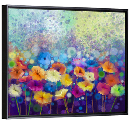 Blue Meadow Watercolor Floral Wall Art